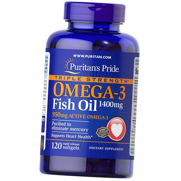 Омега 3 Puritan's Pride Omega-3 Fish Oil 1400 120 гел. капс. (67367012)