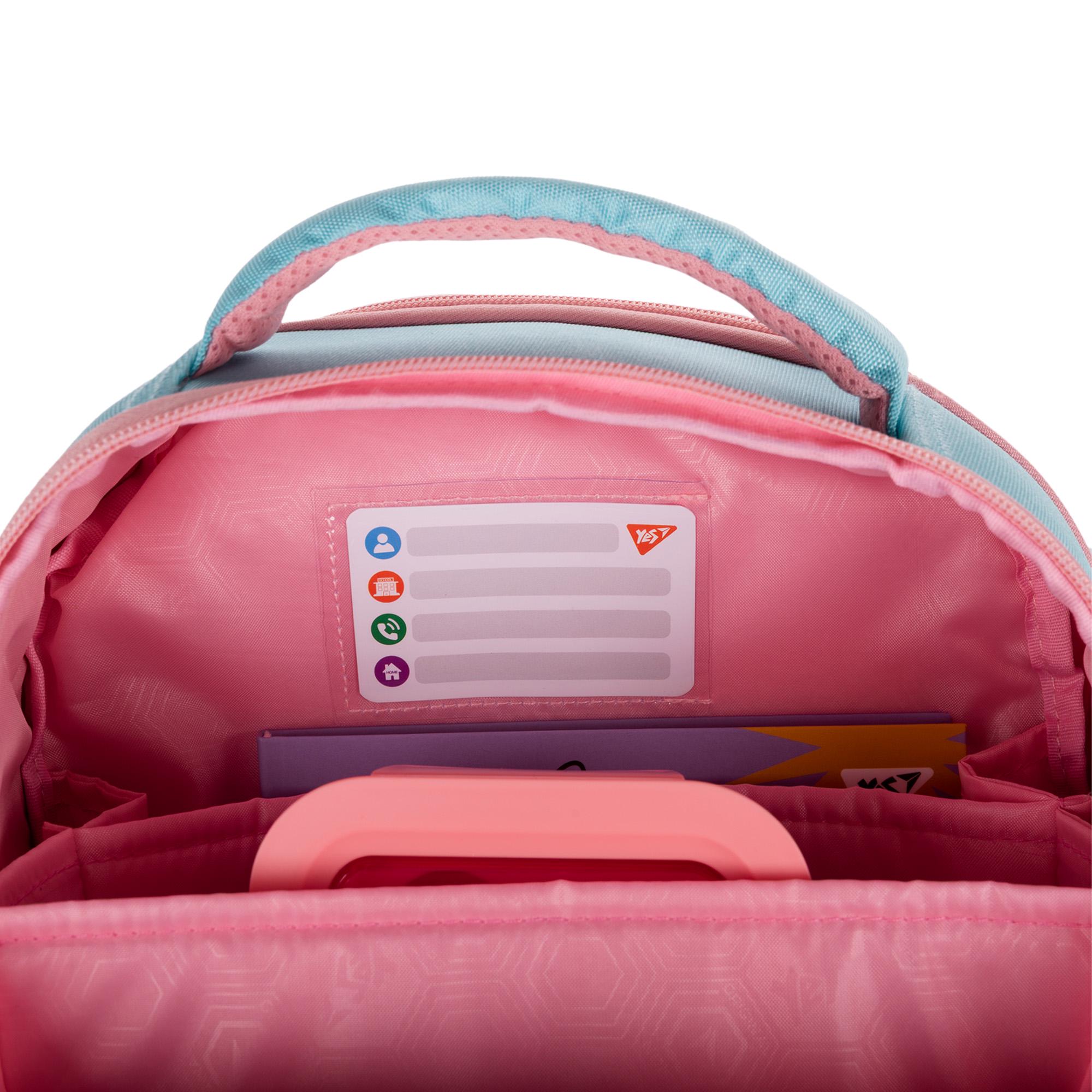 Школьный рюкзак каркасный YES Funny Bunny H-100 (559843) - фото 3