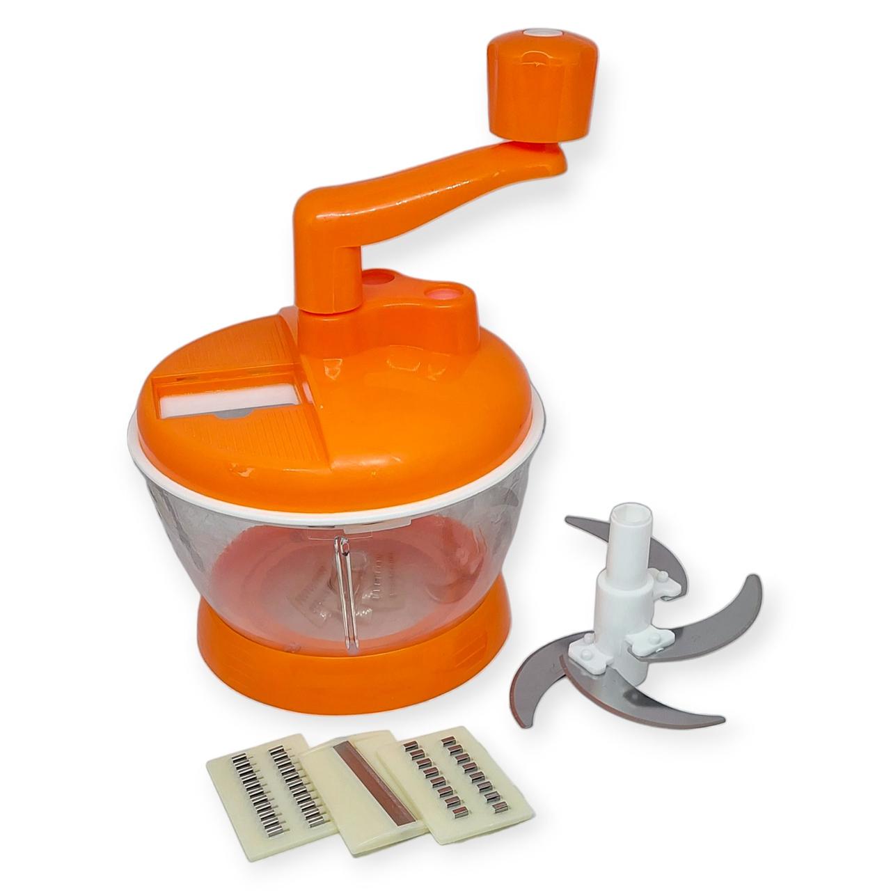 Ручной блендер-измельчитель Rashnik Vegetable Grater RN-337 4в1 с четырехъярусным лезвием 1,5 л (204710)