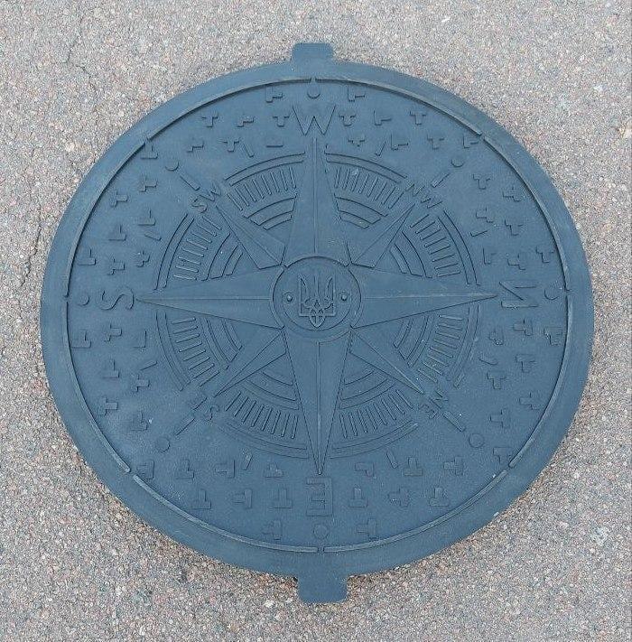 Крышка люка канализационного Войс Украина 1 т Черный (voys07) - фото 3 Крышка люка канализационного Войс Украина 1 т Черный (voys07) - фото 3