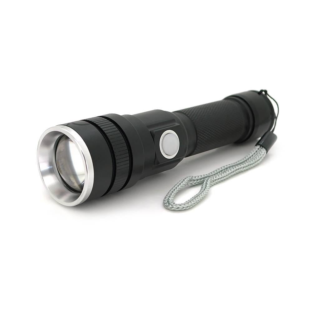 Ліхтар ручний Bailong BL-611-P50 1LED P50 10W 2 режими ZOOM 18650/2800mAh IP44 USB-microUSB 142х36х28 мм Black (27268)