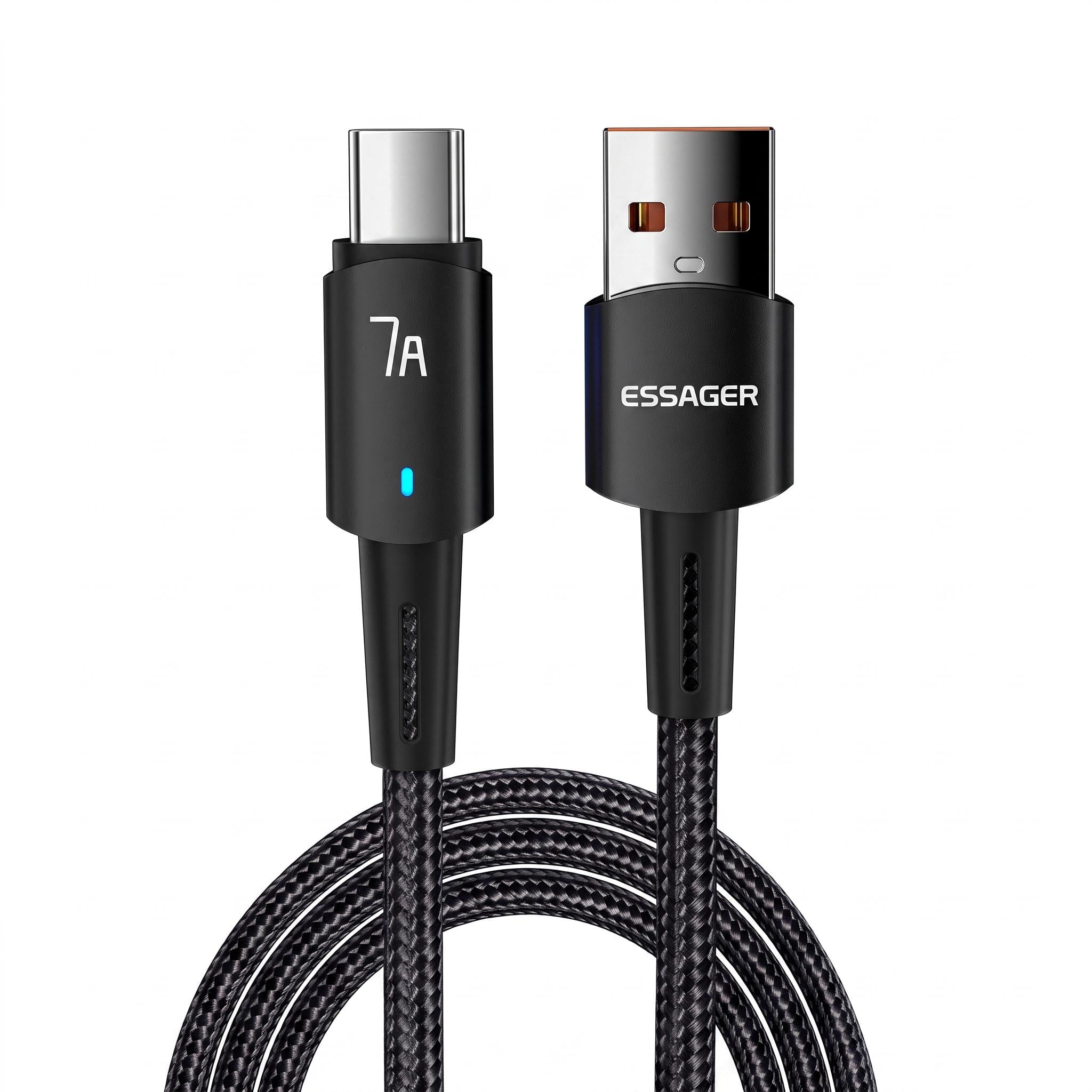 Кабель Essager Sunset USB-A Type-C 100W 7A с быстрой зарядкой QC 1 м (EXC7A-CG01-P)