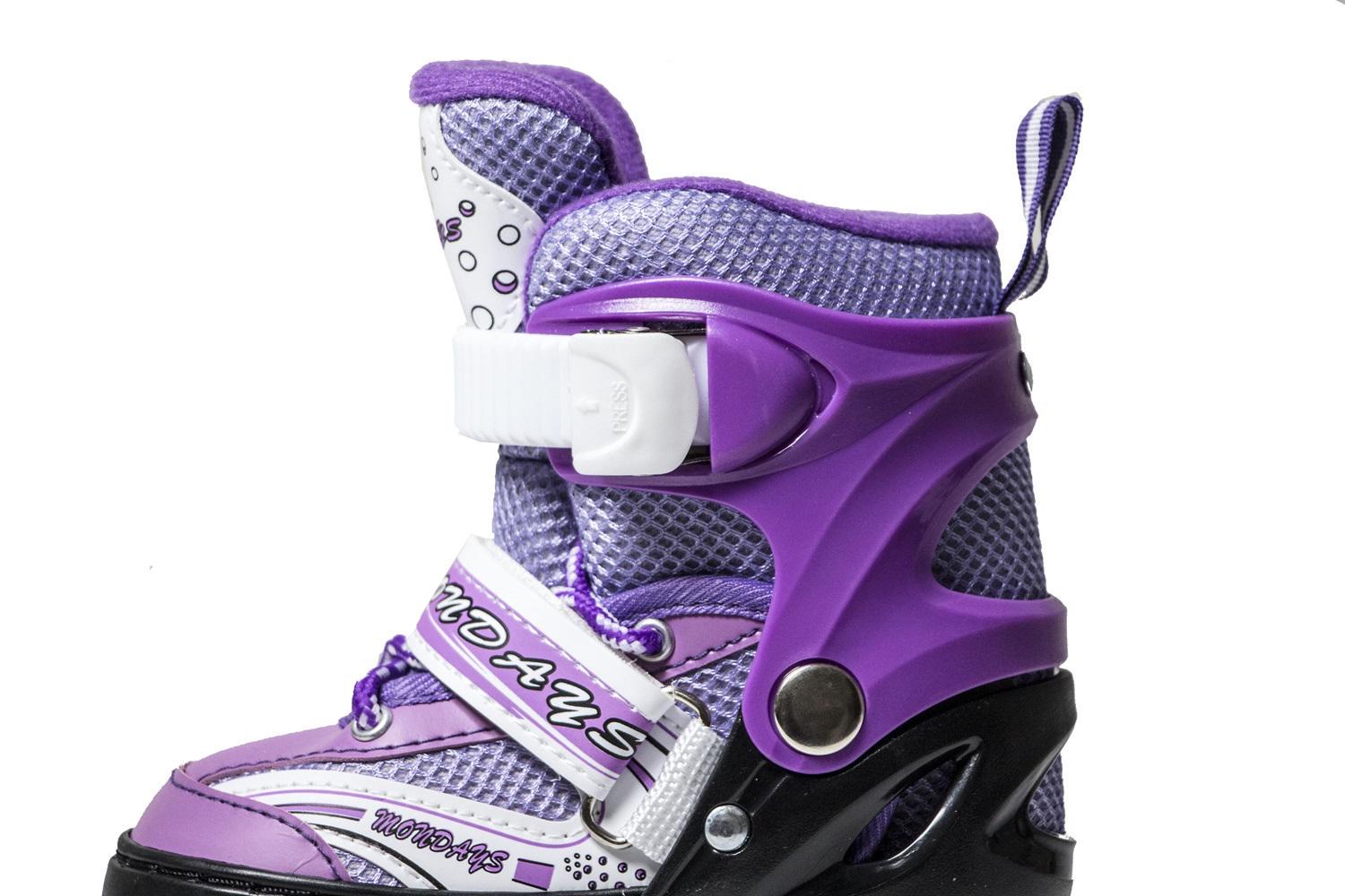 Роликовые коньки Happy Mondays колеса со светом PU 16-18 см р. 27-30 Violet (3521526) - фото 3 Роликовые коньки Happy Mondays колеса со светом PU 16-18 см р. 27-30 Violet (3521526) - фото 3