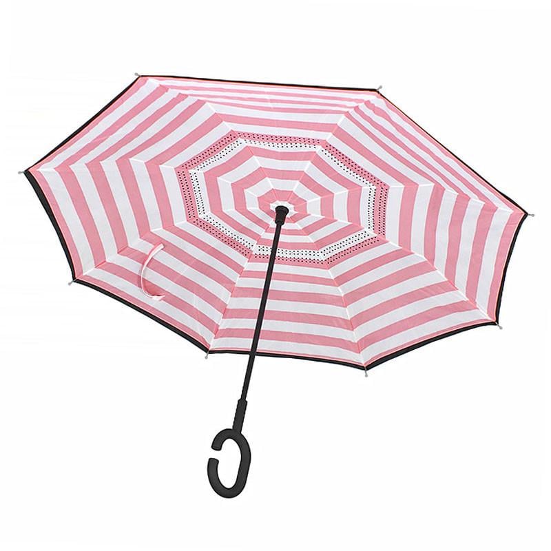 Зонтик Up-Brella в полосы Розово-белый (2907-22608)