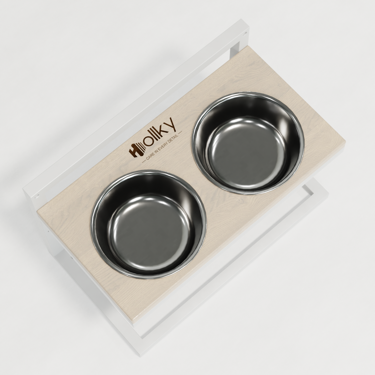 Миски на регулируемой подставке для средних собак Hollky Flex M 2х0,85 л (FM-422530-WHWH) - фото 7 Миски на регулируемой подставке для средних собак Hollky Flex M 2х0,85 л (FM-422530-WHWH) - фото 7