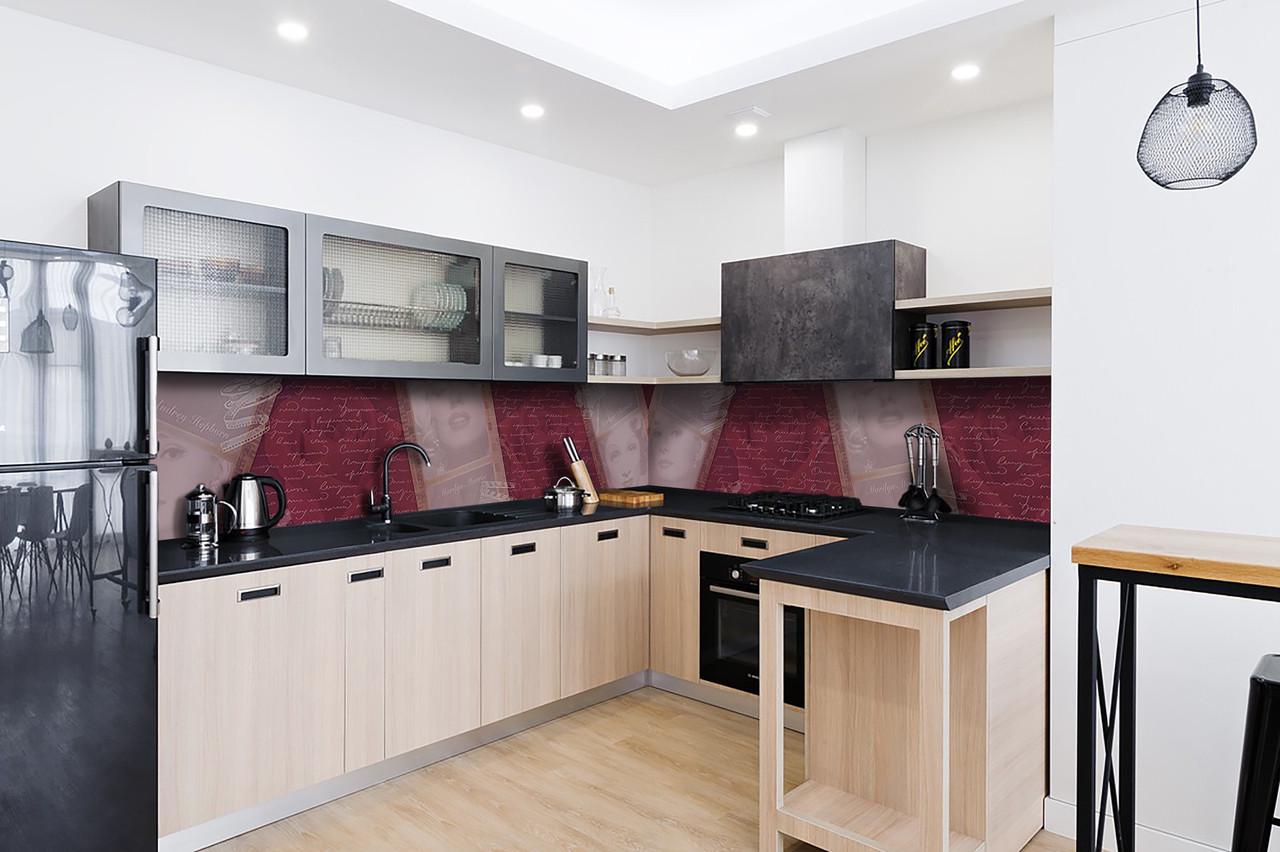 Кухонный фартук Бордовый бархат из самоклеющейся виниловой пленки 65х250 см Красный Кухонный фартук Бордовый бархат из самоклеющейся виниловой пленки 65х250 см Красный