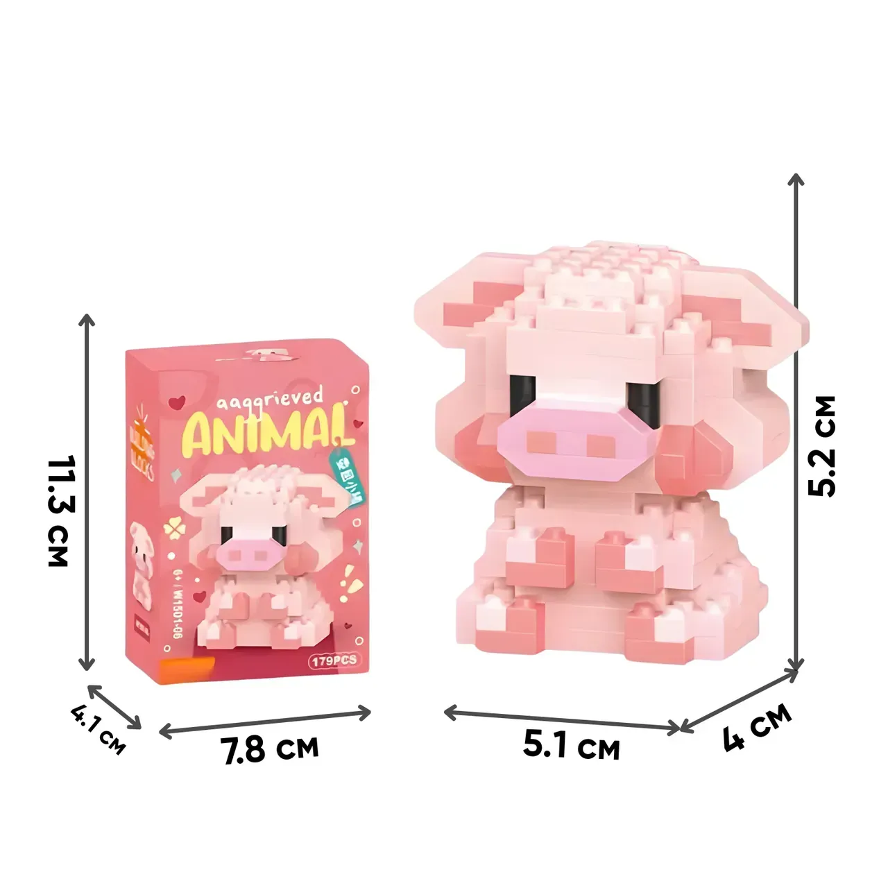 ᐉ Конструктор-фигурка Lelebrother Animal Pig (2870287519
