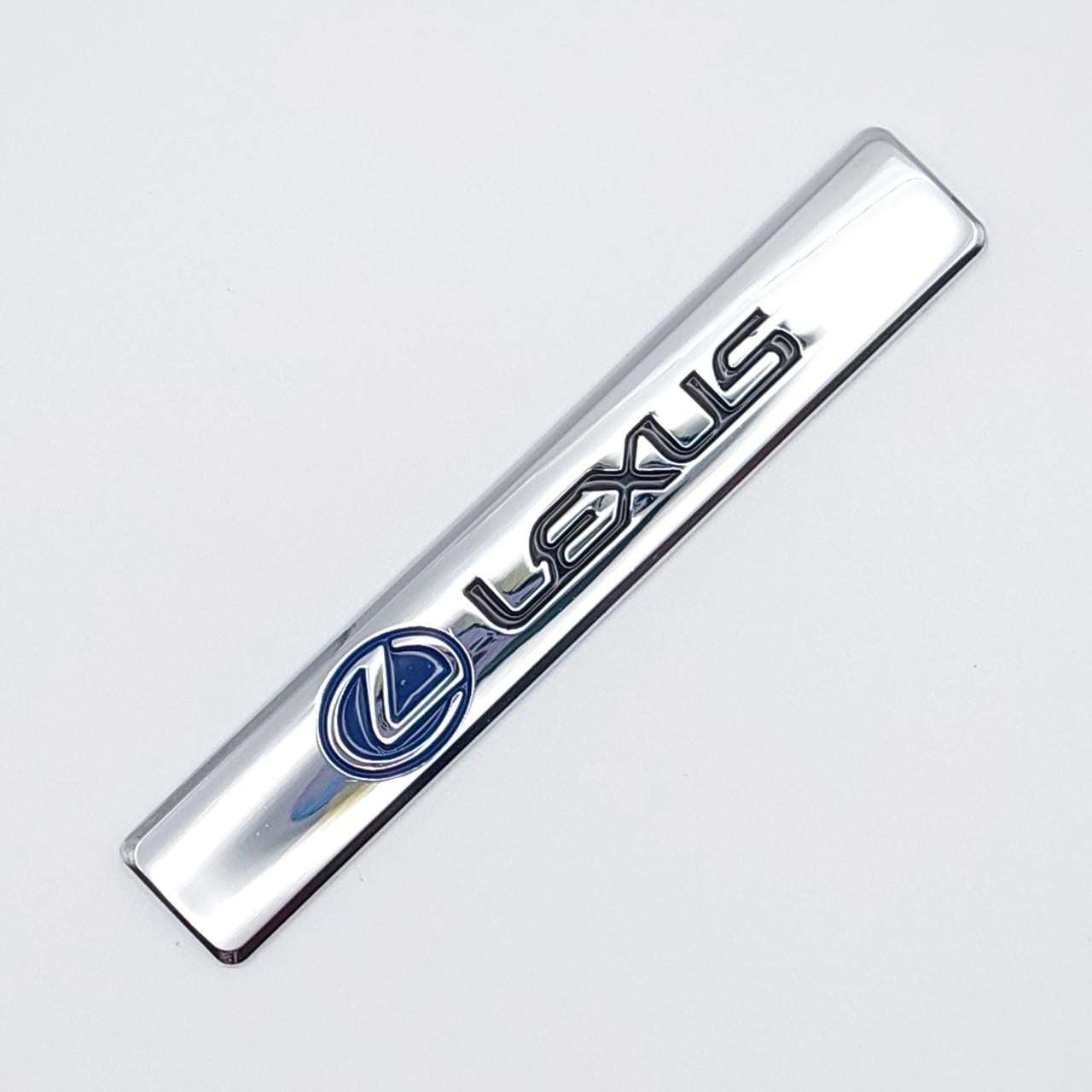 Емблема плашка Lexus 9,3х1,5 см Хром глянцевий (1756793660)