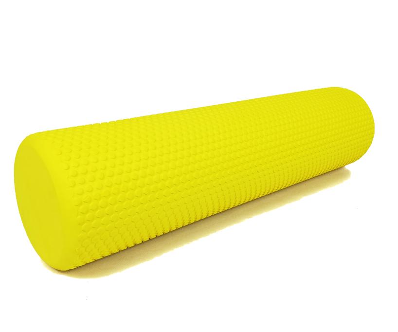 Массажный ролик EasyFit Foam Roller 60 см Желтый (EF-2032-Y) - фото 1