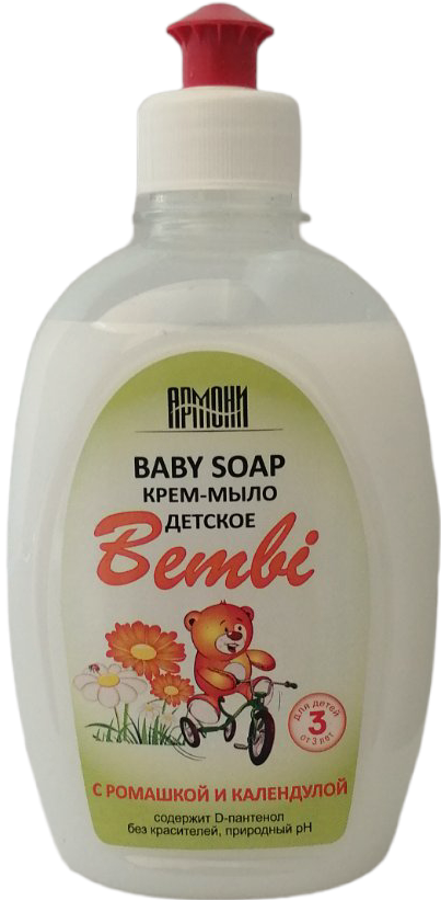 Мыло жидкое детское АРМОНЫ Bembi Ромашка и Календула запаска 330 мл (13760)