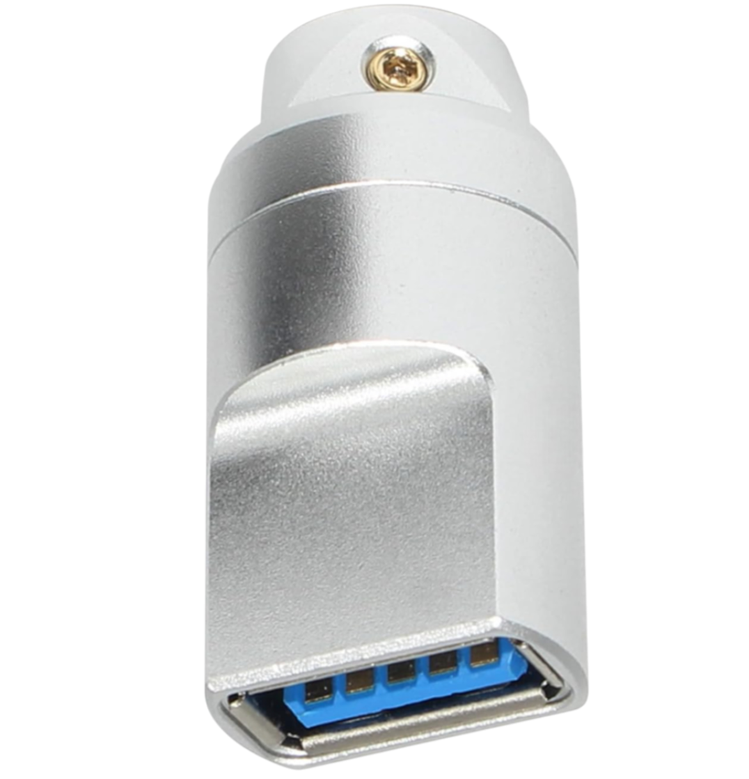 Разъем кабельный USB USB-AF3Y гнездо тип А 8 контактов корпус металл позолота 24К 1 шт. Серебристый (000049412)