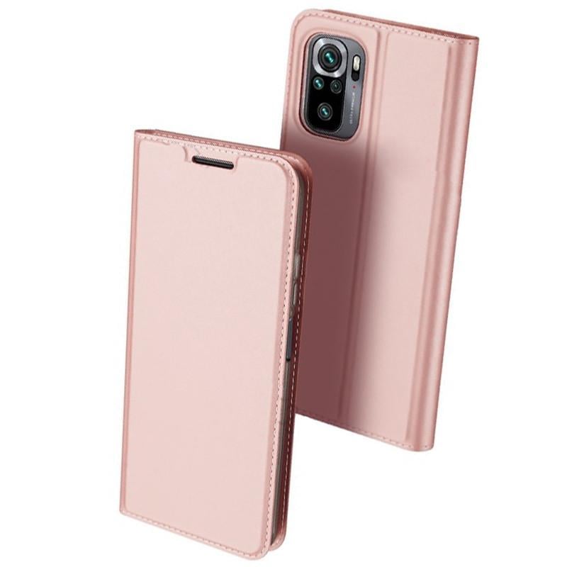 Чехол-книжка Dux Ducis с карманом для визиток для Xiaomi Redmi Note 10/Note 10s Rose Gold (167190)