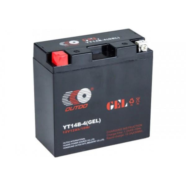 Мото аккумулятор Outdo 12 Ah YT14B - 4 (GEL)/(8х) HCOG-12N-0