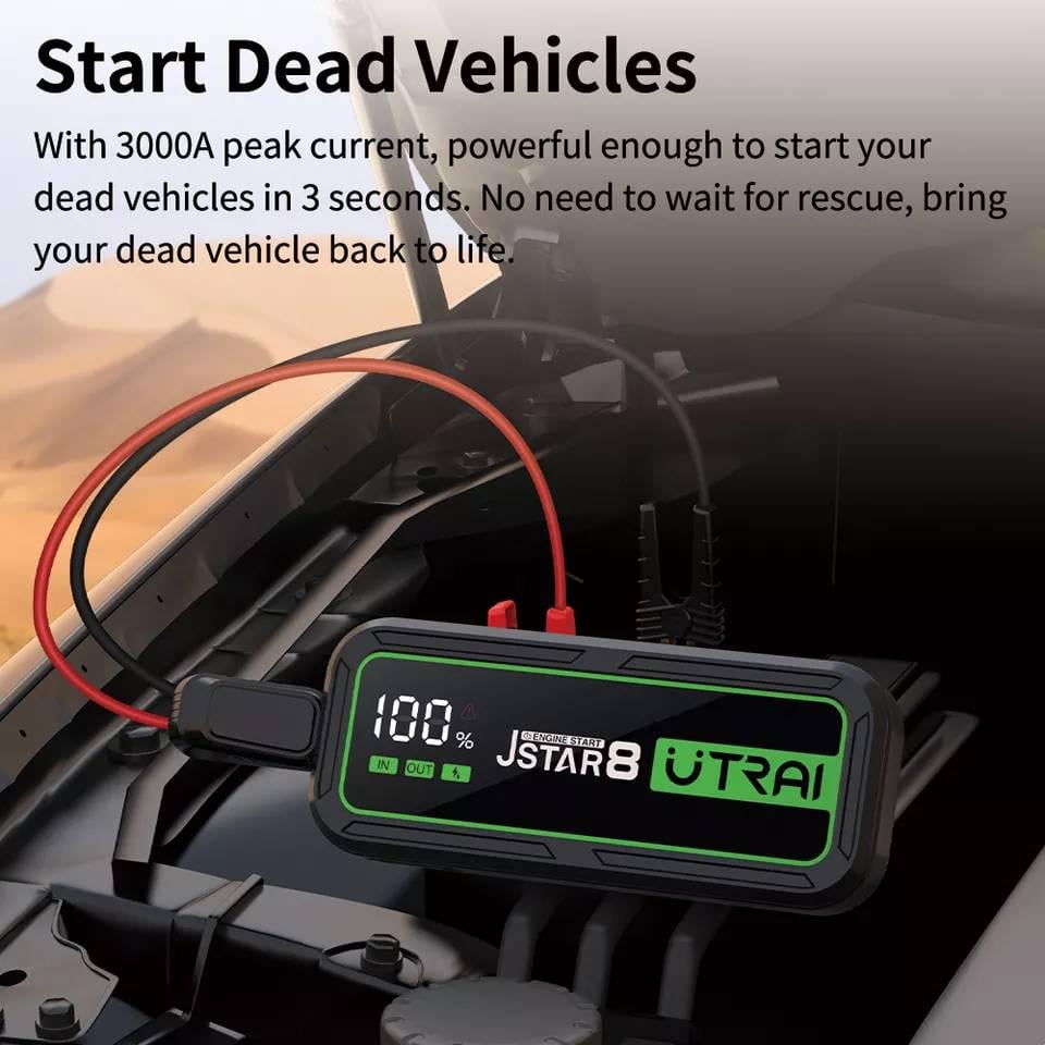 Пусковий пристрій UTRAI JStar 8 3000А 12В 20000 мАг (1124) - фото 6