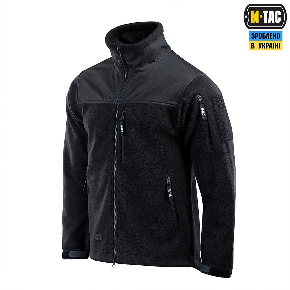 Куртка-кофта флісова M-Tac Alpha Microfleece GenII M Чорний (5919) - фото 13