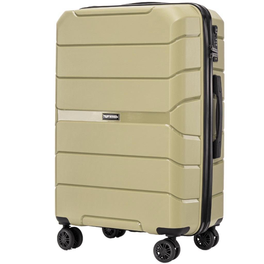 Чемодан полипропиленовый Wings PP06 средний Шампань (Wp00556) - фото 1