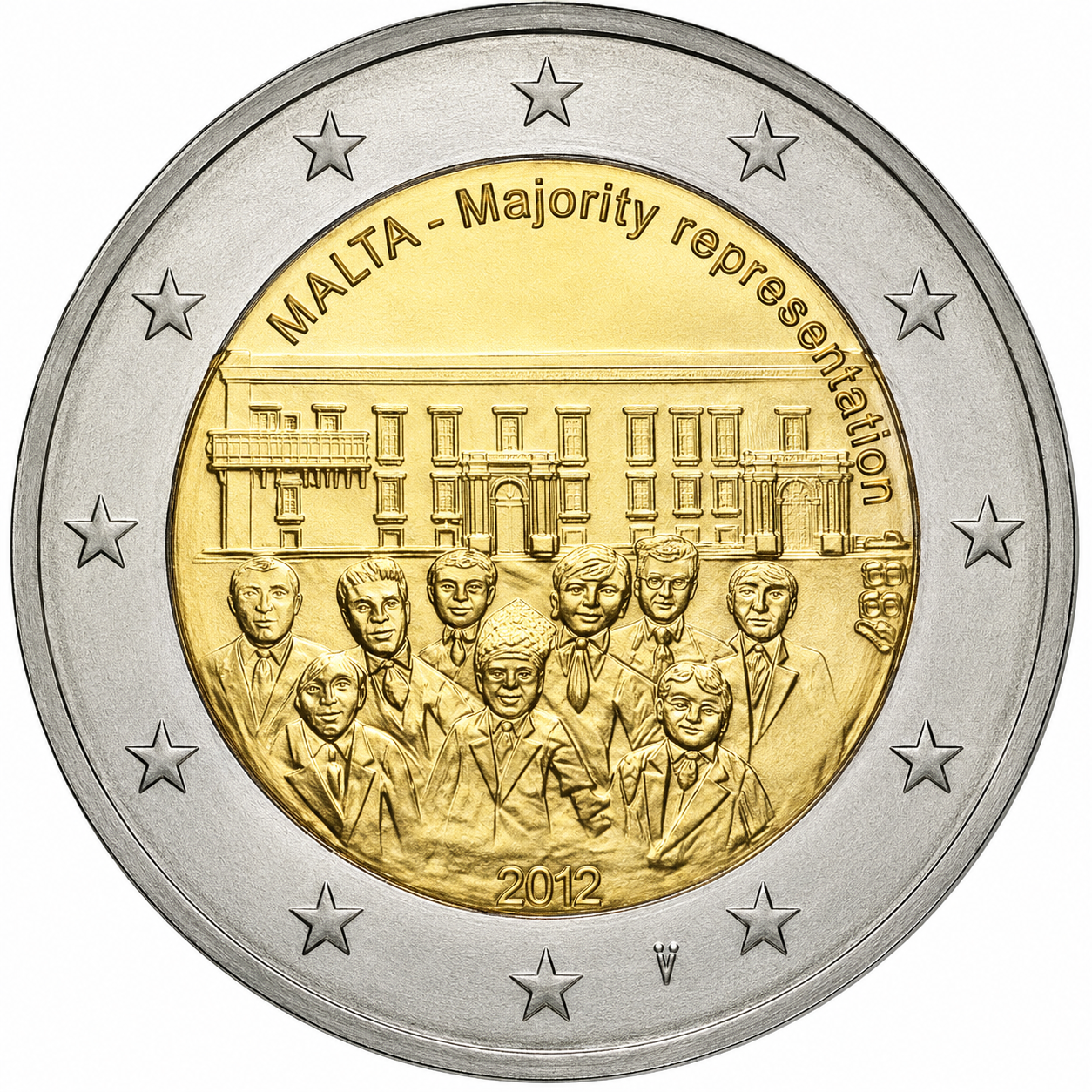 Колекційна монета Мальта 2 євро 2012 Рада більшості UNC (KM#145)