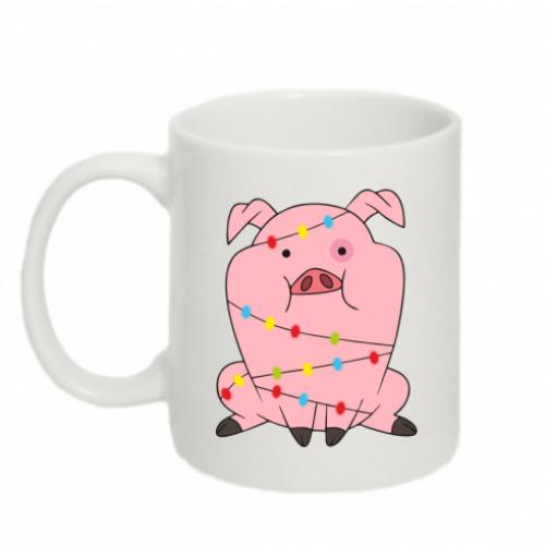 Чашка Свинья обмотанная гирляндой 320 мл (1789136-1-72264)