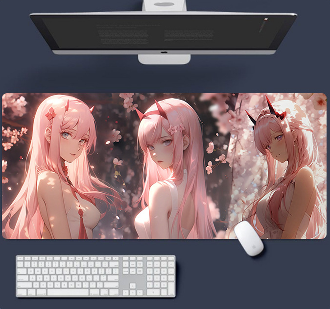 Коврик для мышки с принтом Аниме Милый во франксе Zero two 800х300х3 мм (2209746048)