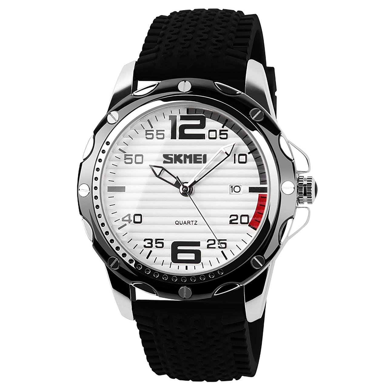 Часы наручные мужские Skmei 0992 0992PWTBK White/Black silicone (12308)