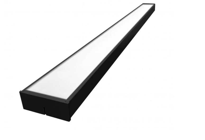 Светильник линейный светодиодный офисный Lezard металл 40 Вт 4200K 70х1200 мм Черный (442-OL070-040B)