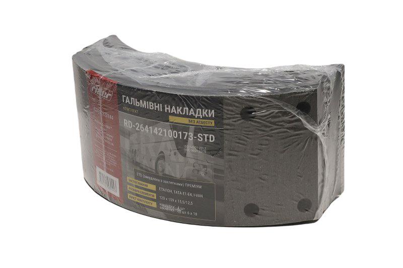 Накладка тормозная Rider RD-264142100173-STD Эталон ТАТА е1-е4 i-van std 15.5 мм premium