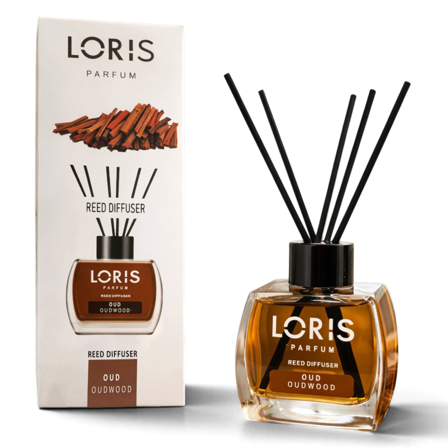 Аромадифузор для дома LORIS Parfum Уд 120 мл с палочками Коричневый (160_12_120_8B)