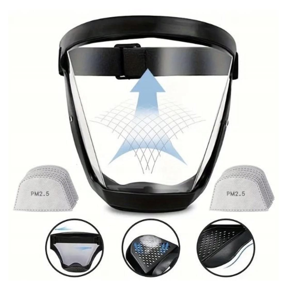 Маска щиток пилезахисний Face Shield для обличчя (SS90BKR) - фото 10