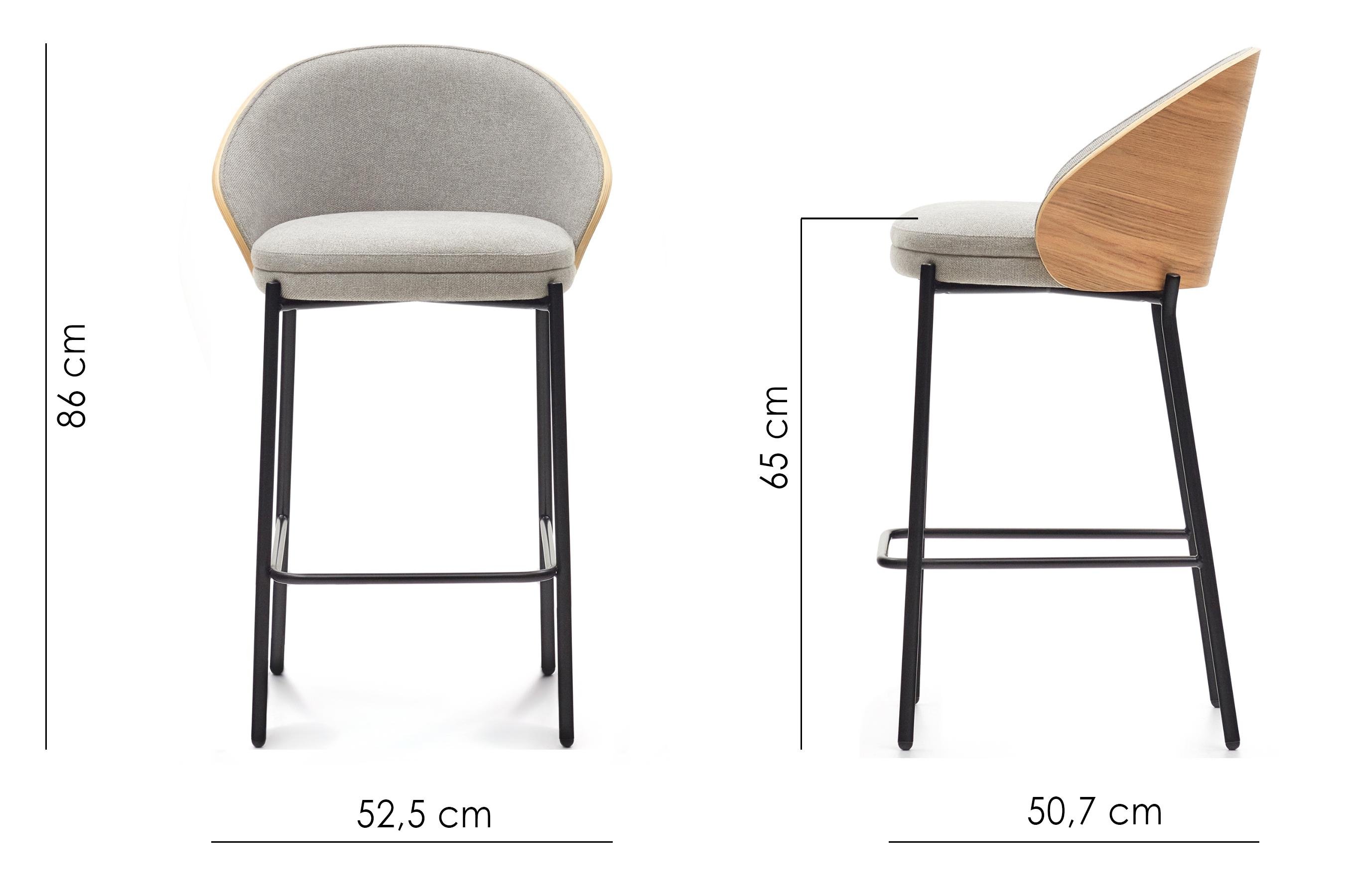 Напівбарний стілець Elba Moon salt and black legs (13855) - фото 8 Напівбарний стілець Elba Moon salt and black legs (13855) - фото 8