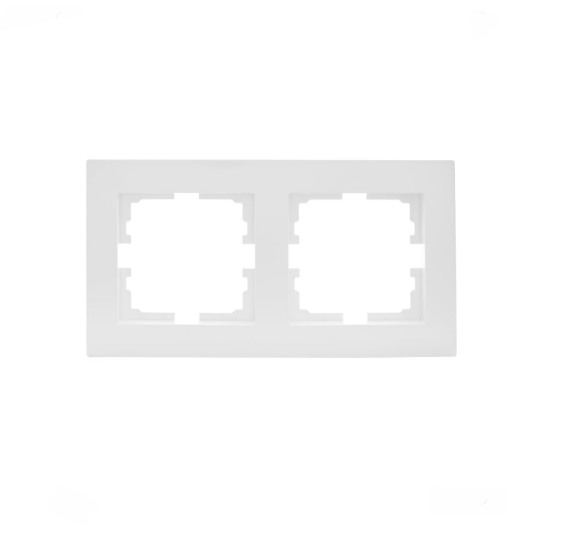 Рамка двойная горизонтальная LEZARD Vesna белый