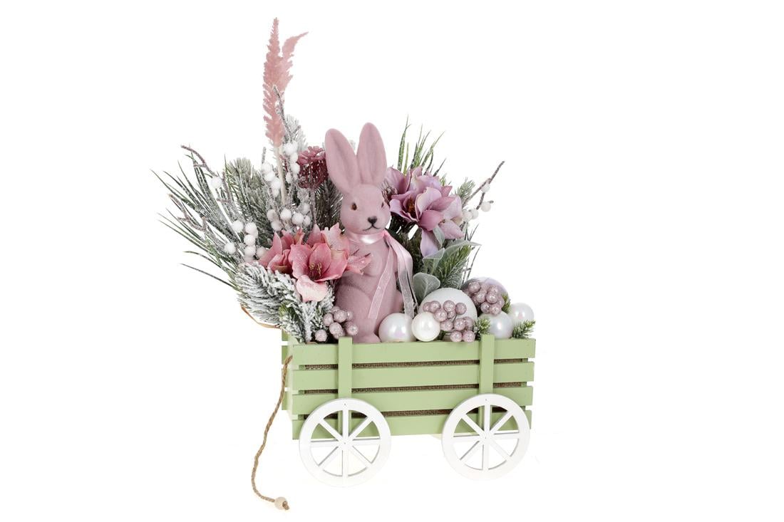 Декоративная композиция BonaDi Кролик в санях (RM0-132)