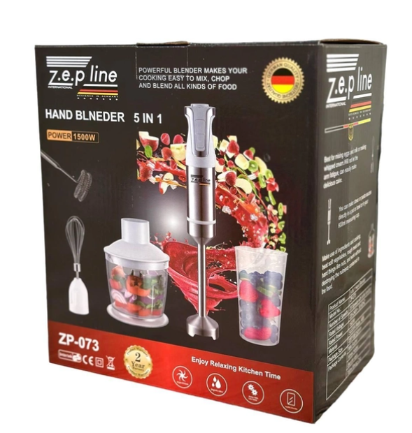 Блендер 5в1 Zepline ZP-073 погружной с аксессуарами Белый - фото 3