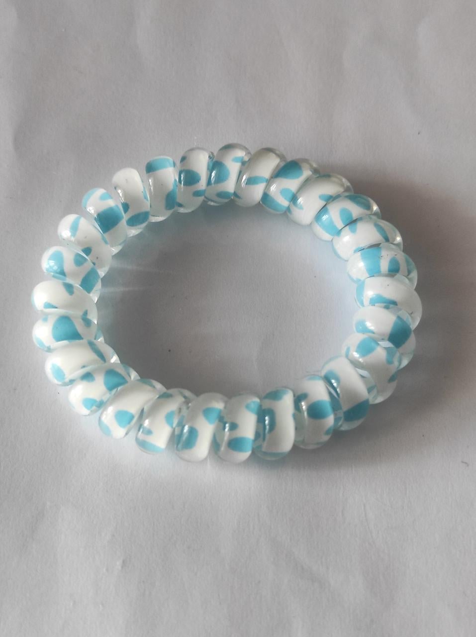 Резинка Спираль толстая пятнистая 5,5 см Голубой (52-4-1520-БЛ)