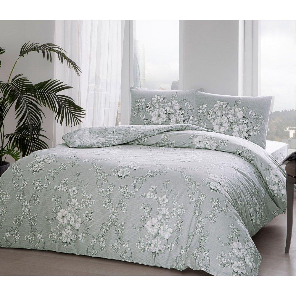 Постельное белье TAC Lily gri v05 евро Серый (svt-2000022297066)