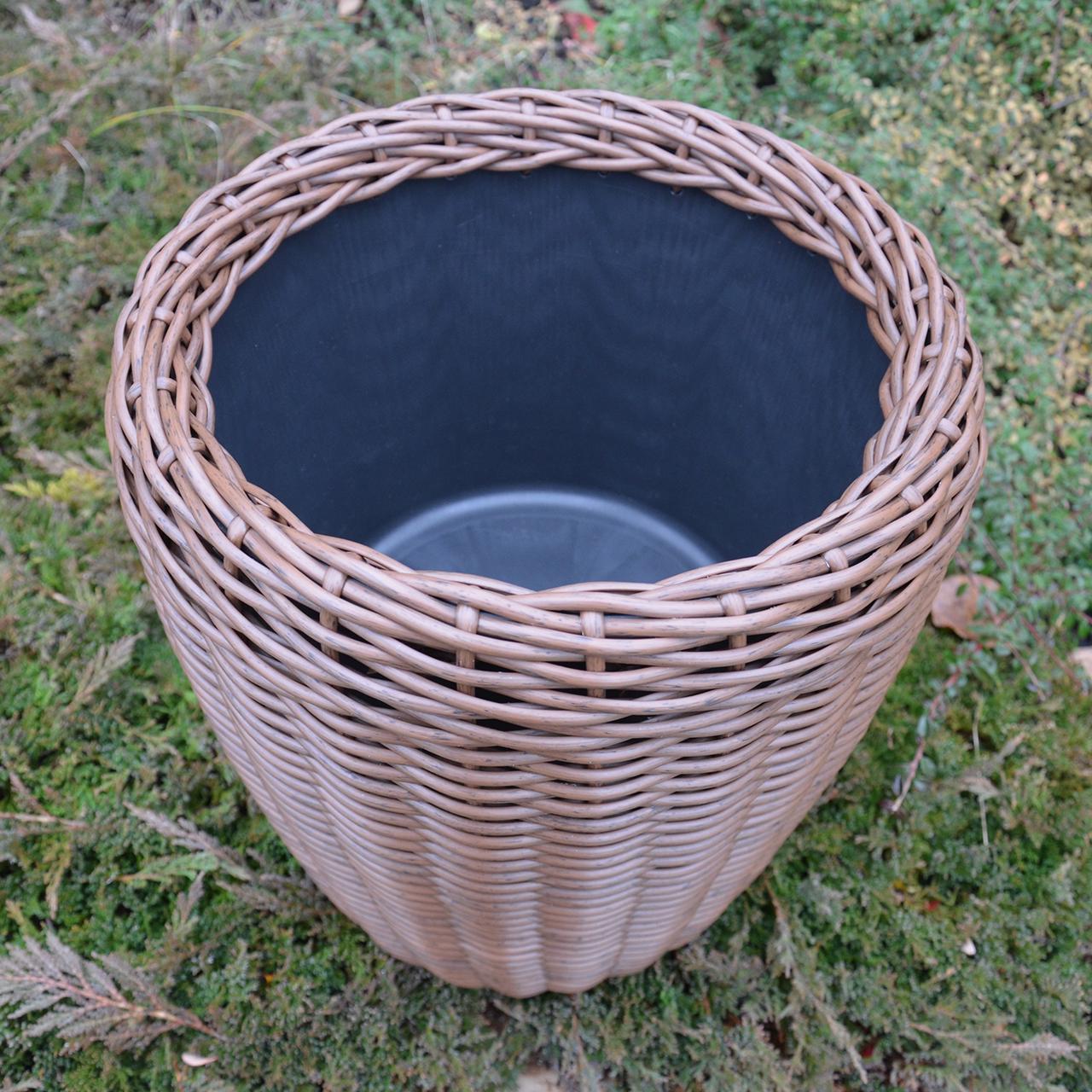 Кашпо високе для квітів та рослин з штучного ротангу/ручної роботи 16 л Молочний шоколад - фото 5 Кашпо високе для квітів та рослин з штучного ротангу/ручної роботи 16 л Молочний шоколад - фото 5