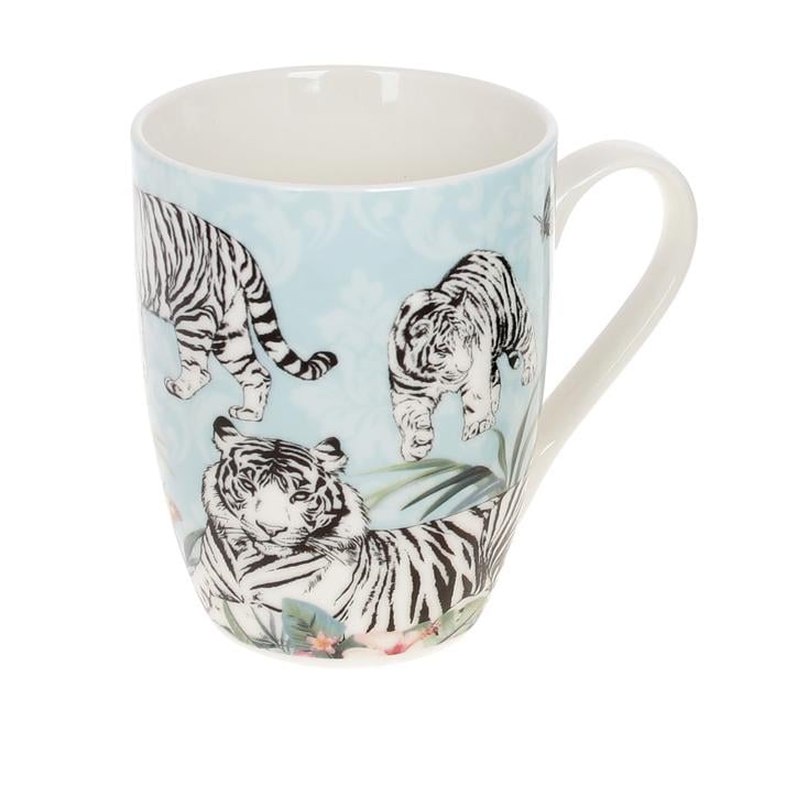 Кружка фарфоровая BonaDi Белый Тигр 380 мл (K010)