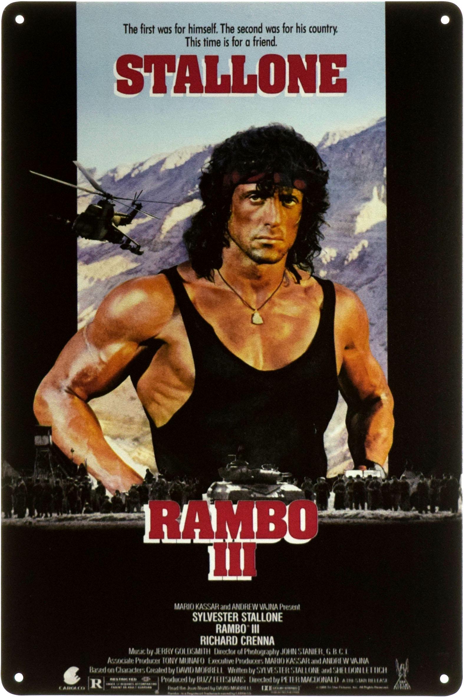 Табличка металева Рембо III/Rambo III 20x30 см