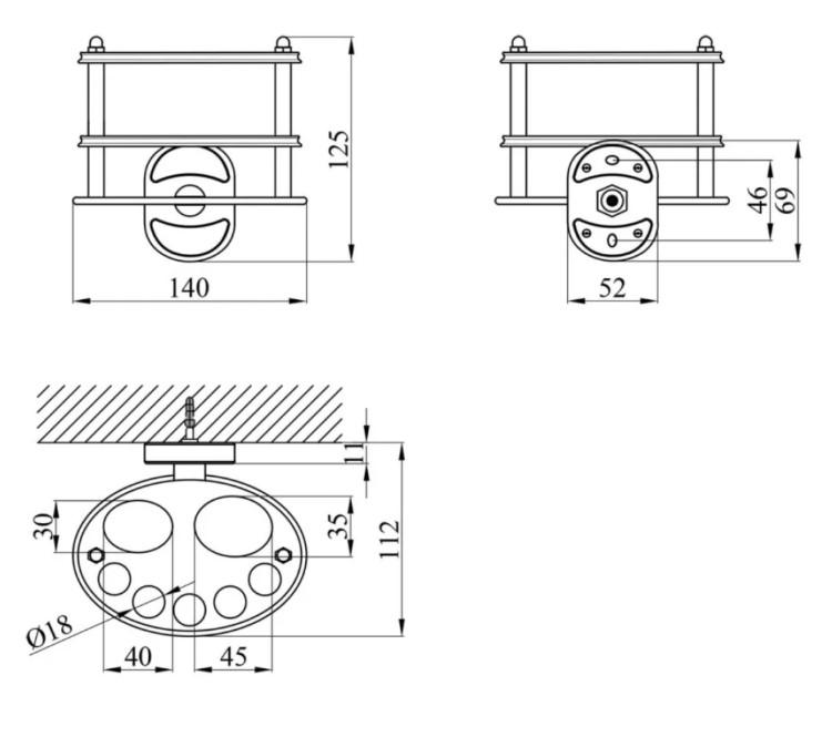 Тримач для зубних щіток та пасти Kroner KRM Elbe ACG2918 (CV022905) - фото 3 Тримач для зубних щіток та пасти Kroner KRM Elbe ACG2918 (CV022905) - фото 3