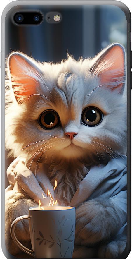 Чохол на iPhone 8 Plus Білий кіт (5646u-1032-42517)