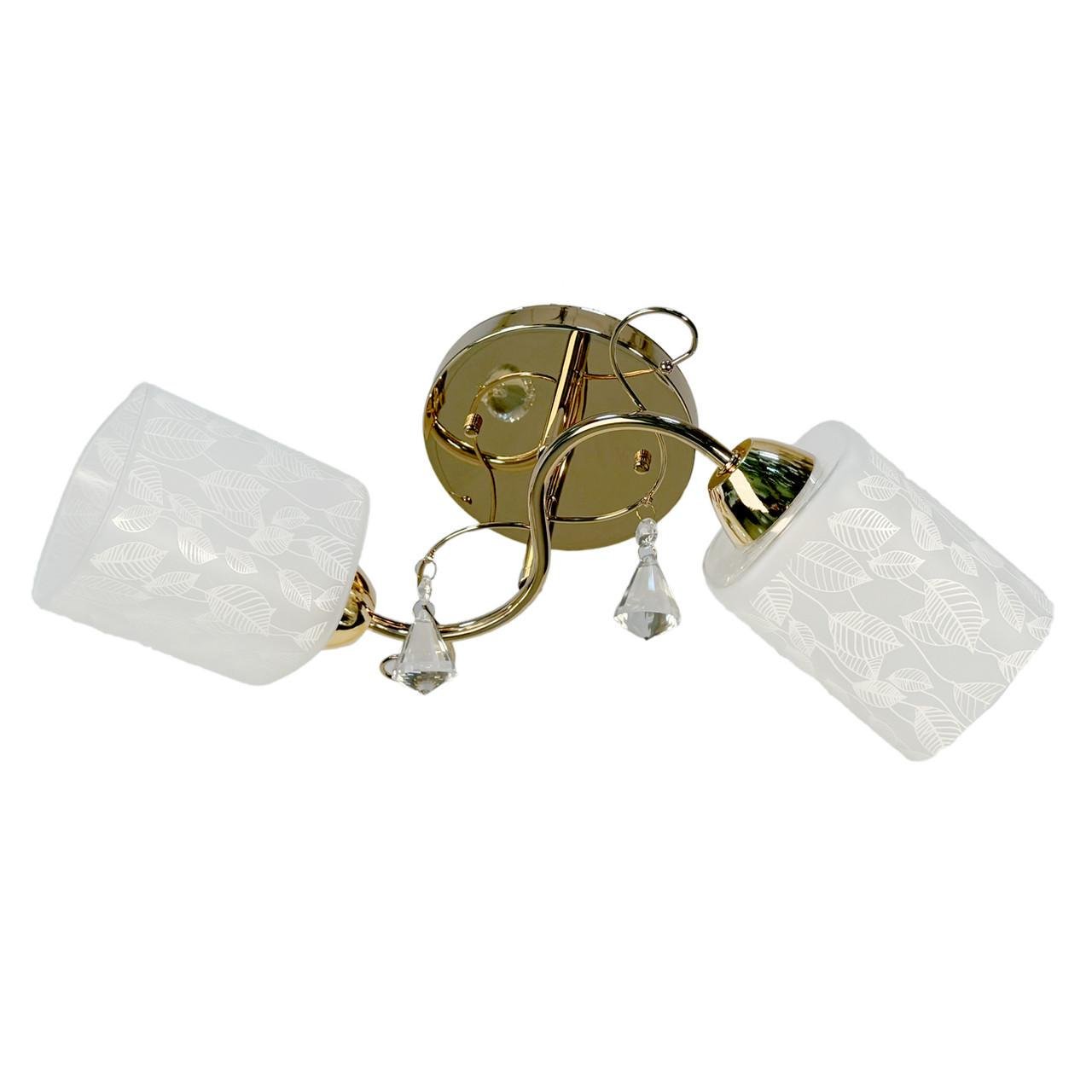 Люстра потолочная на 2 плафона Svet SH-4306/2F FG Золотистый (SH-4306/2F FG-2)