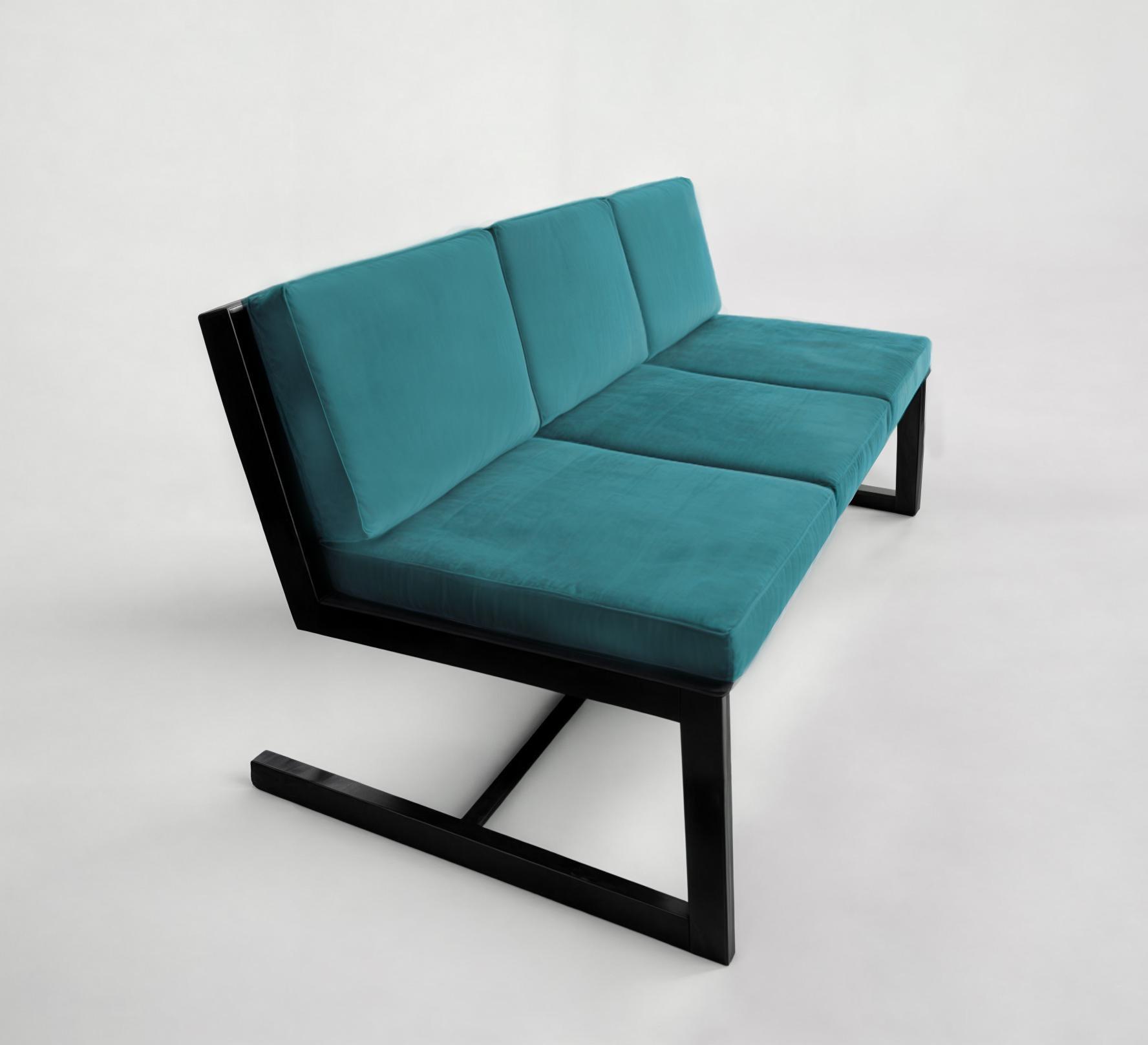 Диван металевий Tobi Sho Флекс/DV6 з 6 подушками 750х1560х700 мм велюр 13/Морська хвиля (DV069086) - фото 2 Диван металевий Tobi Sho Флекс/DV6 з 6 подушками 750х1560х700 мм велюр 13/Морська хвиля (DV069086) - фото 2