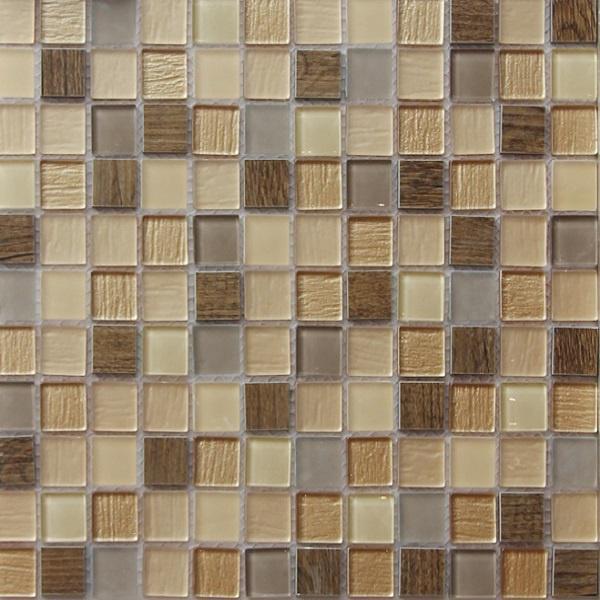 Мозаика стеклянная Mozaico De Lux S-MOS HS4162-011A-4 Light Wood (001417)