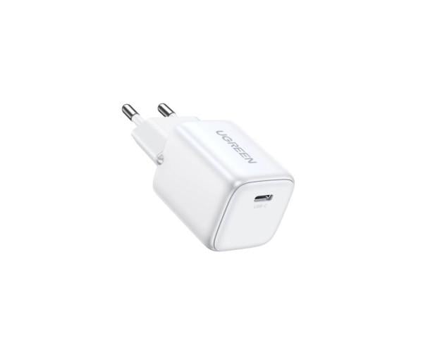 Зарядний пристрій мережевий UGREEN CD318 Nexode Type-C PD20W/QC3.0 GaN Fast Charger White
