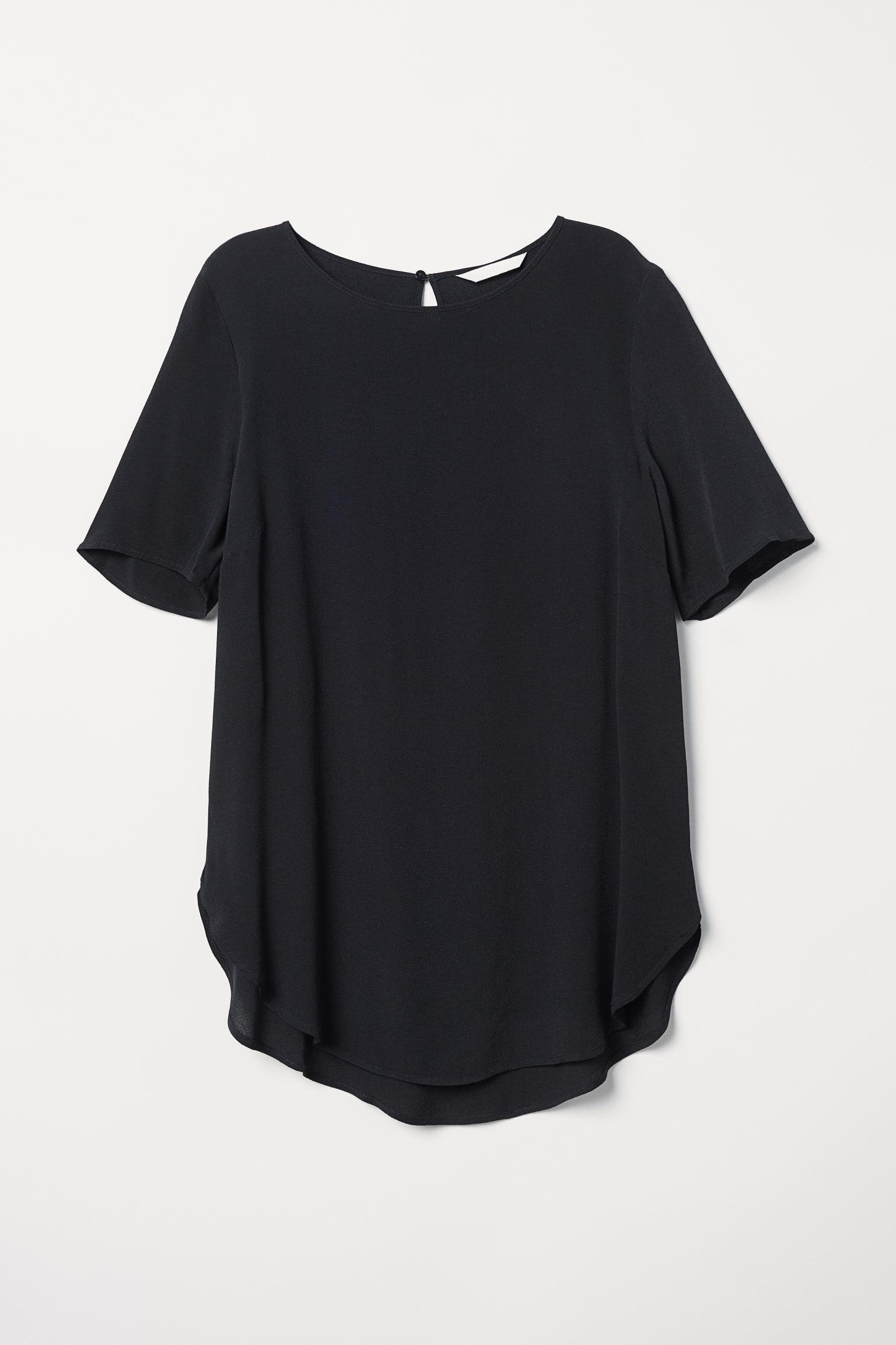 Блуза H&M р. 32 Черный (9076845888)