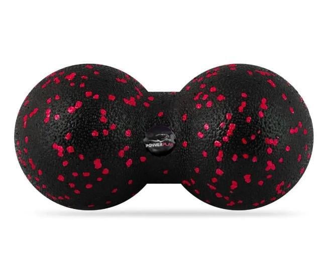 Массажный мяч двойной PowerPlay PP-4352 Epp foam peanut ball d 8x16 см Черный/Красный (60772)