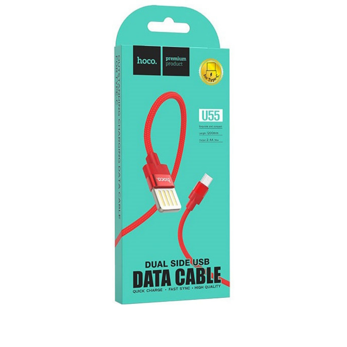 Кабель Hoco U55 Outstanding charging data cable for Type-C Red - фото 2
