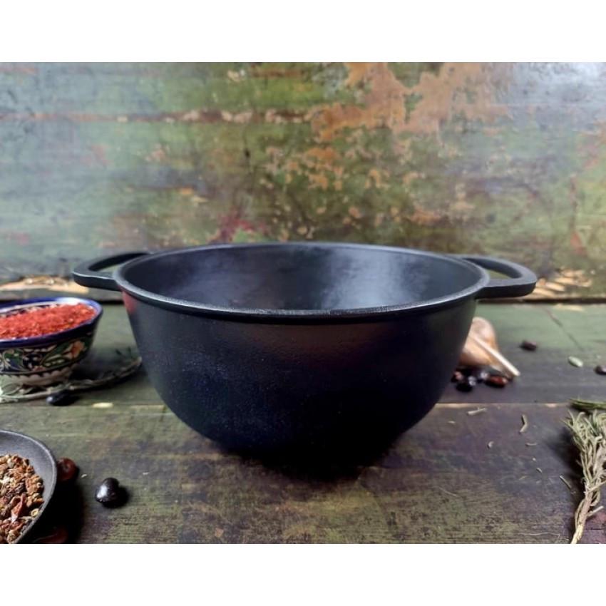 Котелок чавунний Maysternya Т401С1 з кришкою 2 л 20 см (2136561936) - фото 2