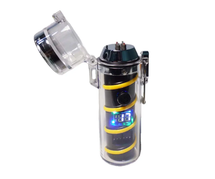 Зажигалка электроимпульсная UKC 9032 водозащищенная фонарик Type-C