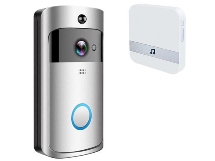 Відеодомофон V5 з Wi-Fi та бездротовим дзвінком Сірий (1843373609)