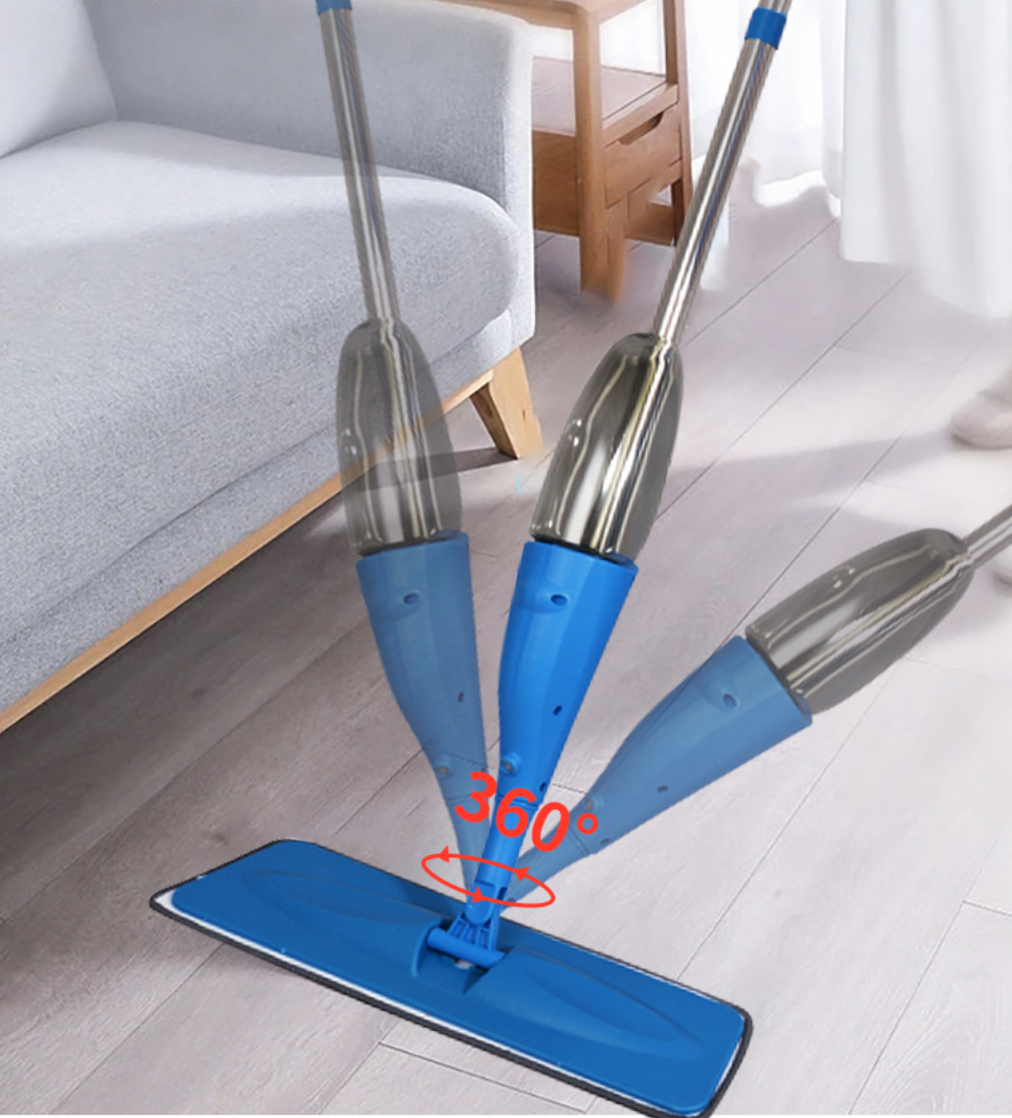 Швабра универсальная с распылителем Healthy Spray Mop антискользящая с резервуаром для воды Синий (00748) - фото 4